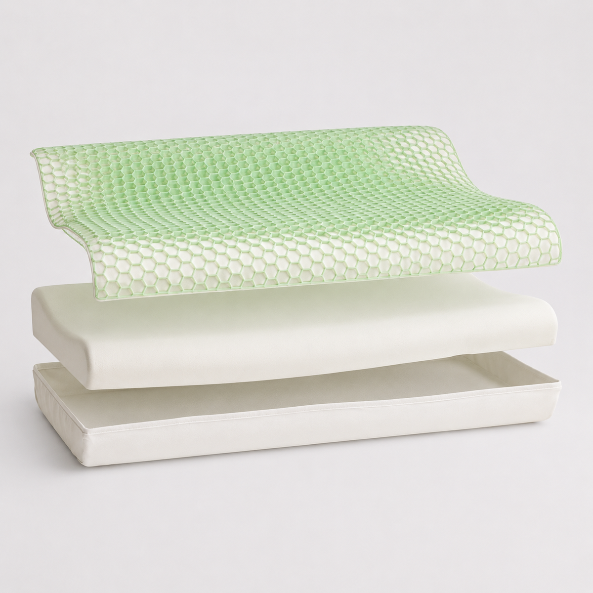 Almohada Curva TPE de PANDI — diseño ergonómico que se adapta al cuello para un descanso fresco en Costa Rica