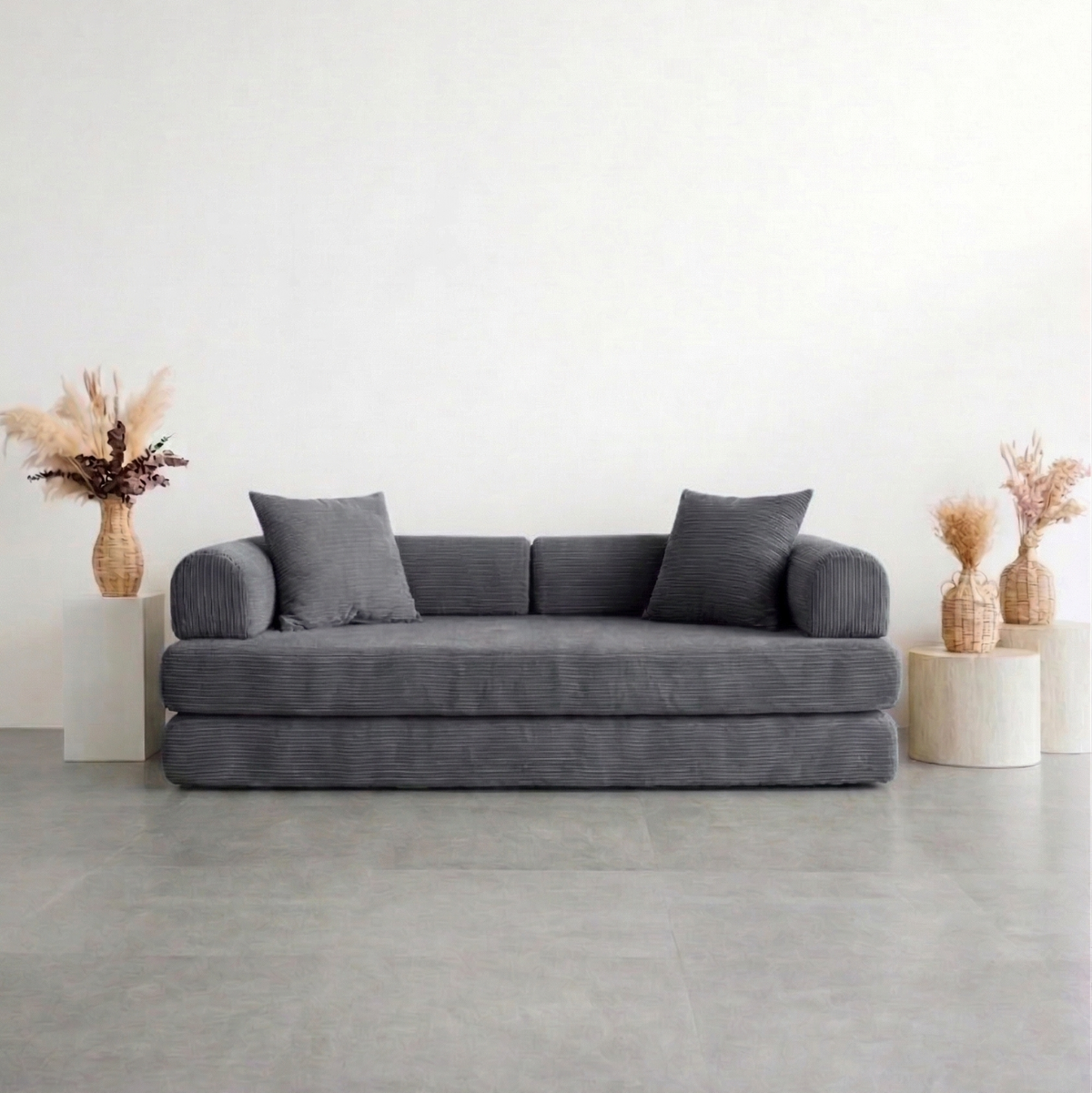 Nube Sofá Modular - Gris PANDI: sofá modular XL en tono gris, diseño moderno y confort tipo nube
