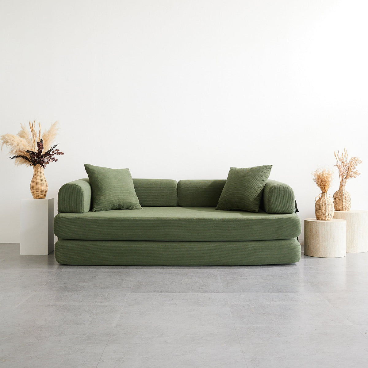 Nube Sofá Modular - Verde PANDI: sofá modular XL en color verde con estilo moderno