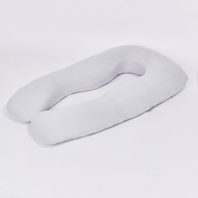Almohada Prenatal de PANDI, diseñada en forma de U para mayor soporte y confort durante el embarazo, ideal para un descanso reparador.
