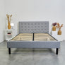Base de Cama con Cabecera - Gris