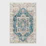 Alfombra Vintage Lavable Azul Marfil | PANDI