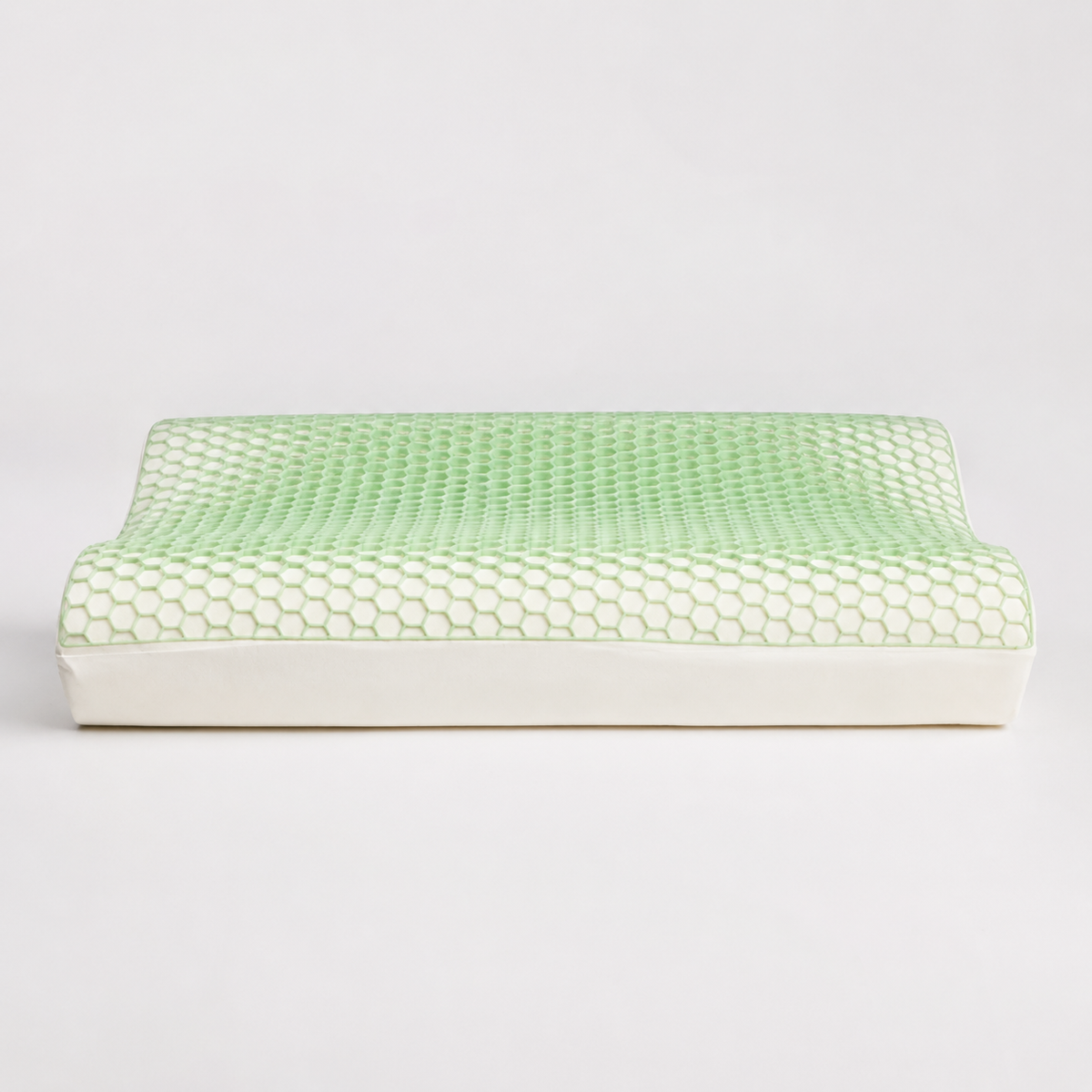 Almohada Curva TPE Grid 3D de PANDI, vista frontal — material hipoalergénico y fresco, totalmente lavable