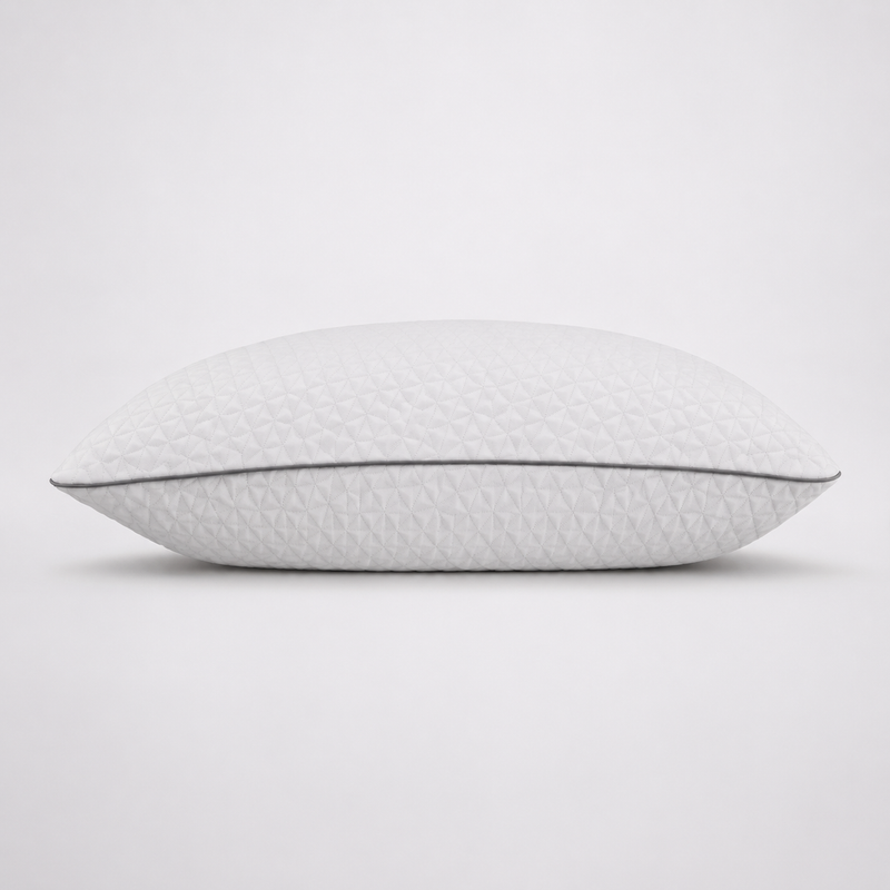 Almohada Ortopédica de Bambú de PANDI, vista frontal — soporte cervical firme con funda 100% bambú hipoalergénica
