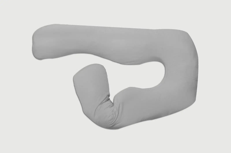 Almohada Prenatal en forma de U, ideal para proporcionar soporte ergonómico a embarazadas, mejorando la calidad del descanso.