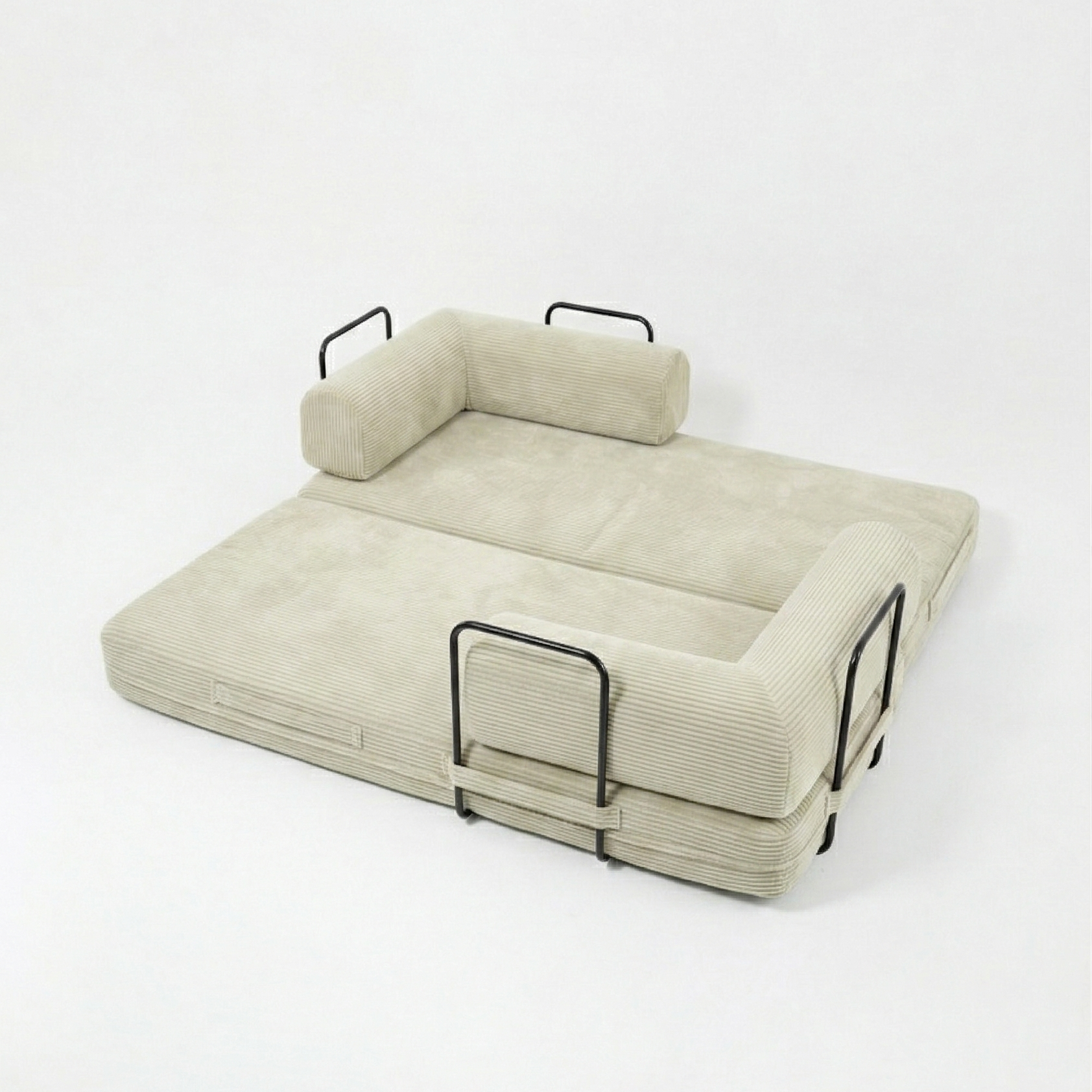 Nube Sofá Modular - Crema PANDI: detalle de cojines estilo nube, espuma de alta densidad y memory foam para confort premium