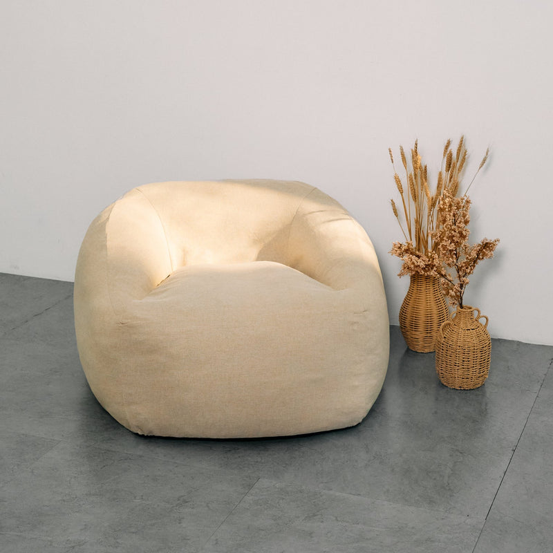 NubePuff Viscoelástico - Crema, puff moderno y elegante de PANDI, ideal para descansar y embellecer cualquier espacio.