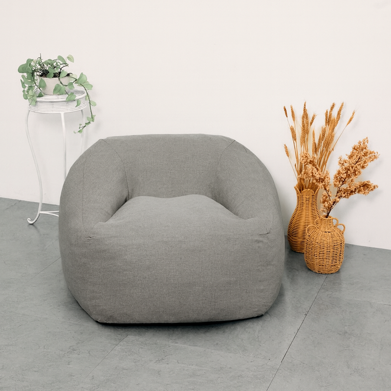 Vista lateral del NubePuff Viscoelástico de PANDI, mostrando su comodidad y estilo contemporáneo.