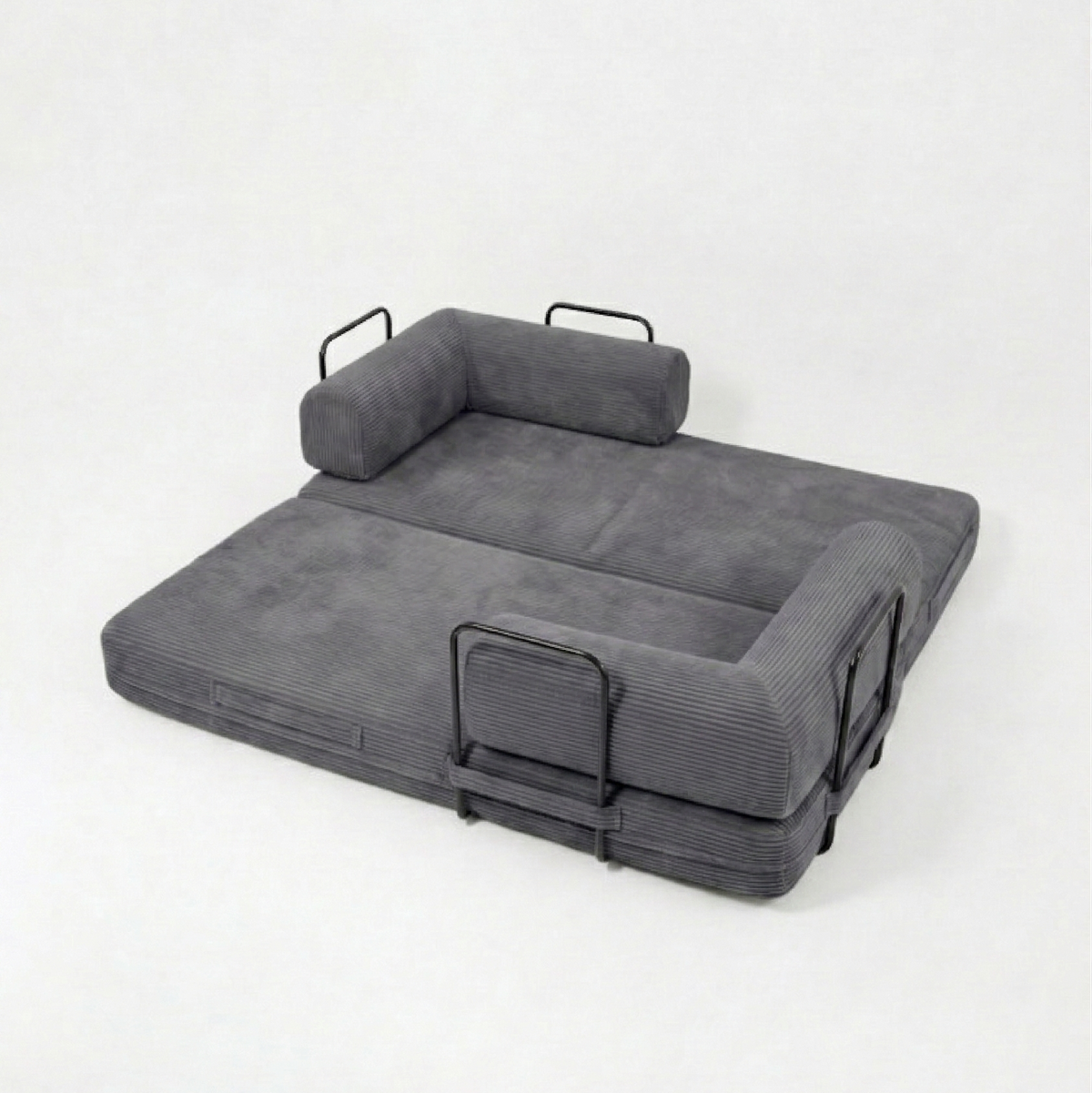 Nube Sofá Modular - Gris PANDI: sofá modular convertible en cama en segundos, estilo moderno gris para espacios versátiles