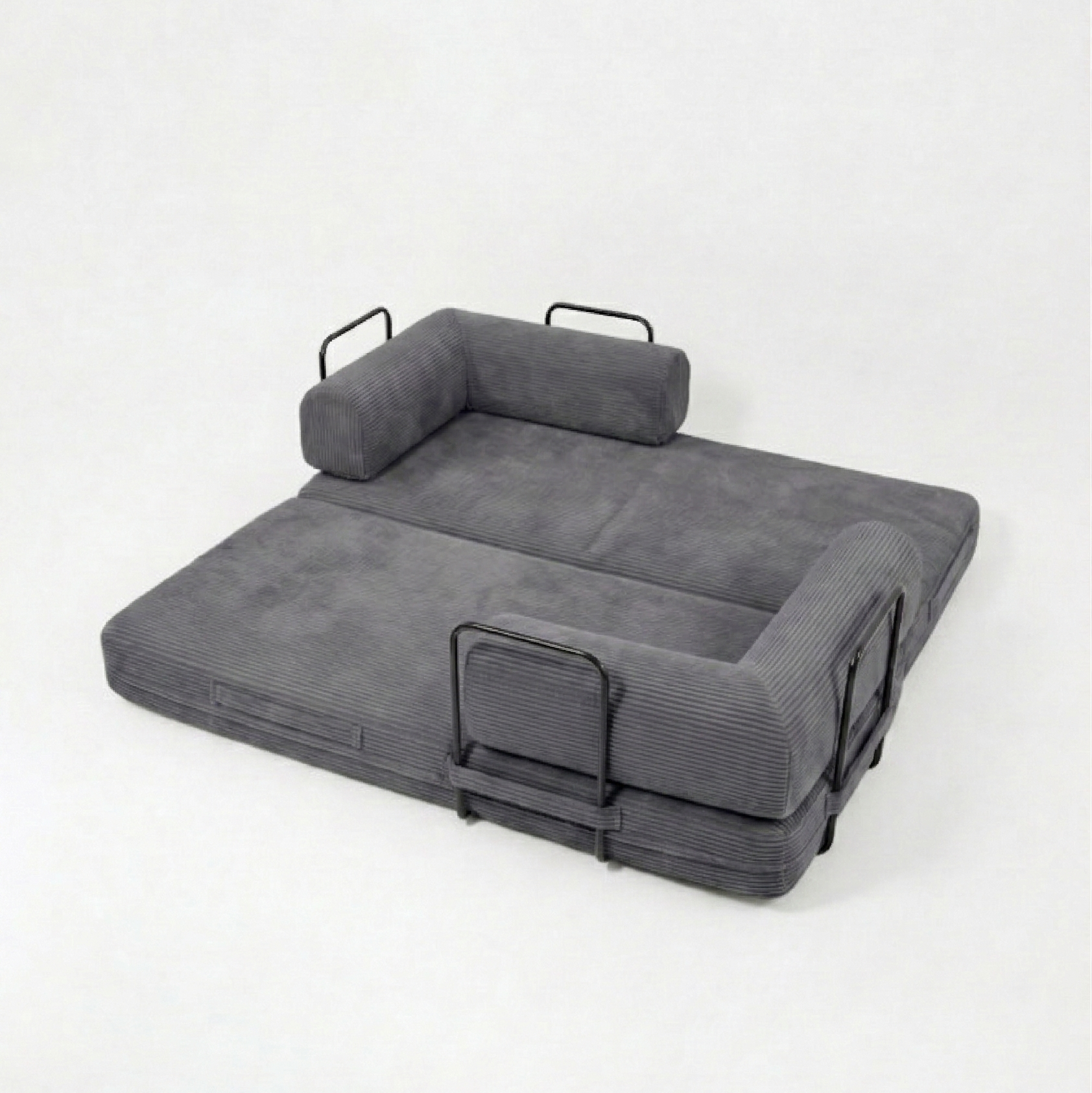 Nube Sofá Modular - Gris PANDI: sofá modular convertible en cama en segundos, estilo moderno gris para espacios versátiles