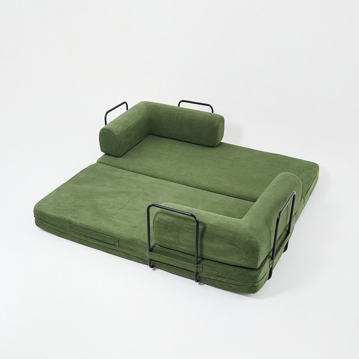 Nube Sofá Modular - Verde PANDI: sofá que se transforma en cama, funcionalidad inteligente