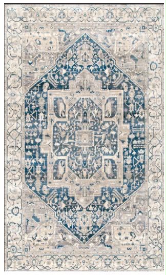 Alfombra Premium Vintage Azul Marfil | PANDI