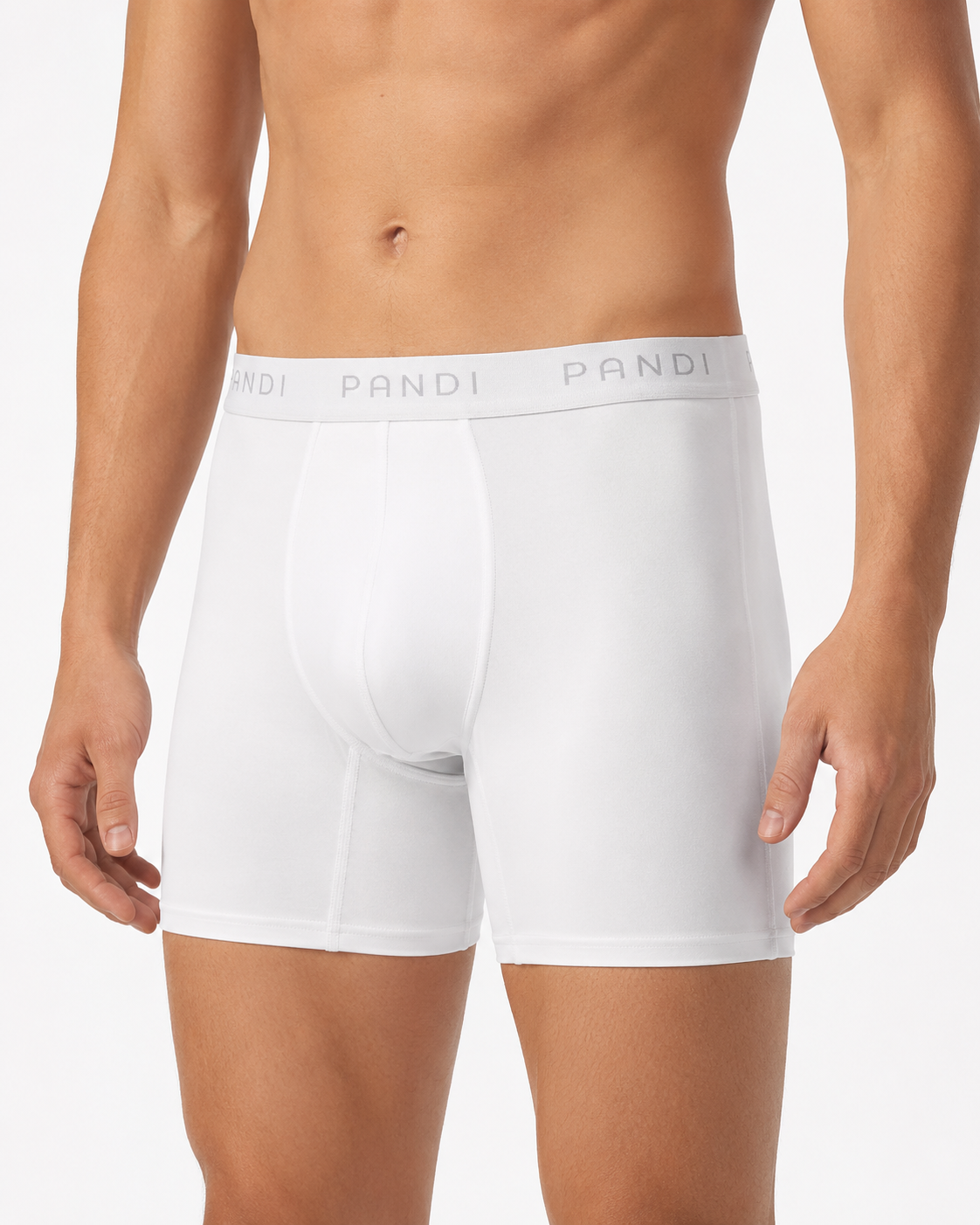 Bóxer de bambú blanco para hombre, 95% bambú y 5% elastano — ropa interior transpirable de PANDI, Costa Rica