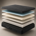 Colchón Premium Híbrido de PANDI en un dormitorio — tecnología de enfriamiento y diseño elegante
