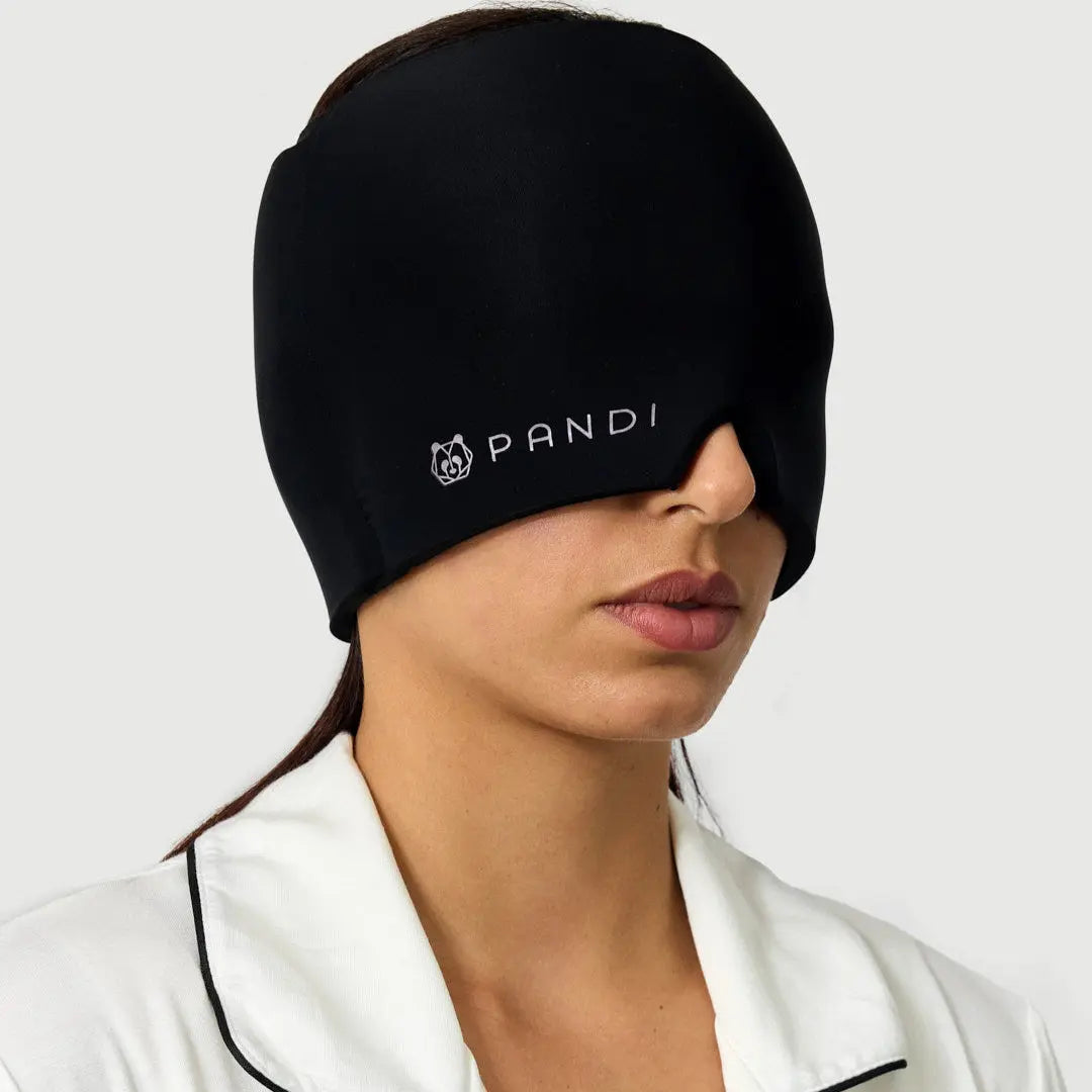 Máscara inteligente negra de PANDI — antifaz para dormir con bloqueo de luz, disponible en Costa Rica