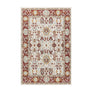 Alfombra Vintage Lavable Borgoña Marfil | PANDI