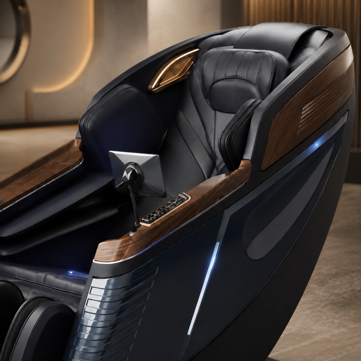 Detalle de las funciones inteligentes del Sillón de Masaje Relaxio Premium 3D de PANDI