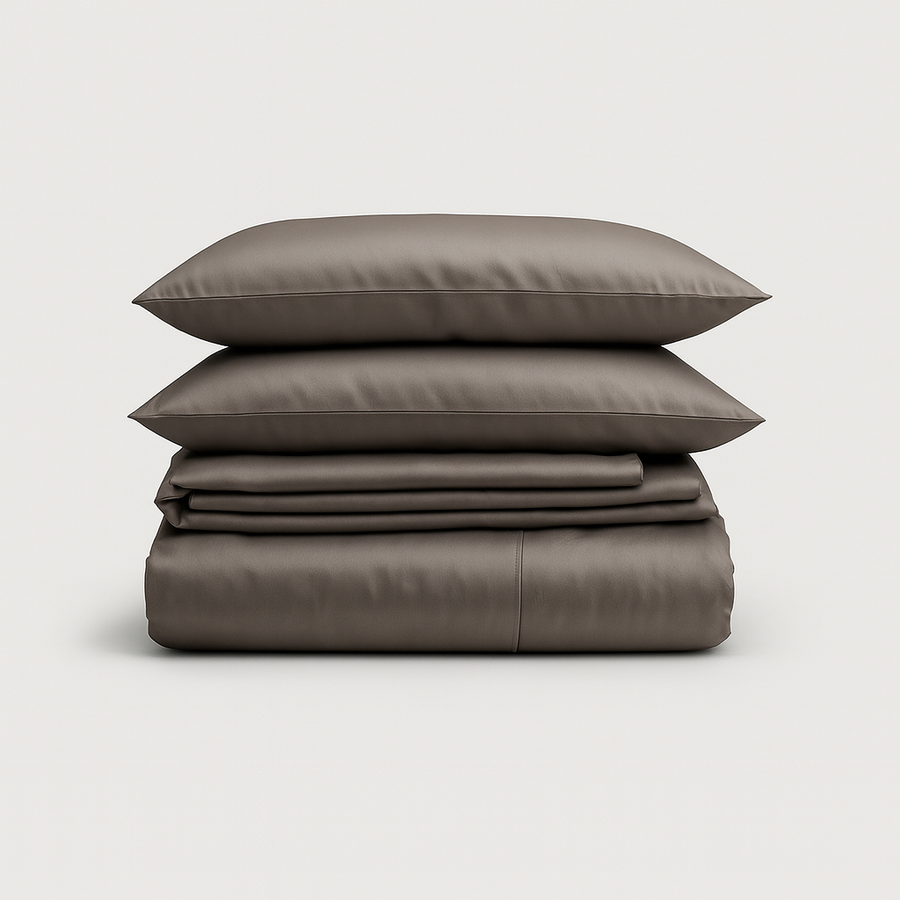 Juego de Sábanas 100% Bambú - Gris Oscuro